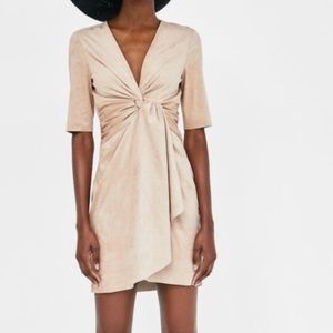 Zara Suede knot dress